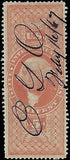 VEGAS - 1862-71 Revenue - Scott R90c - $5 Manifest - Good Centering - Read