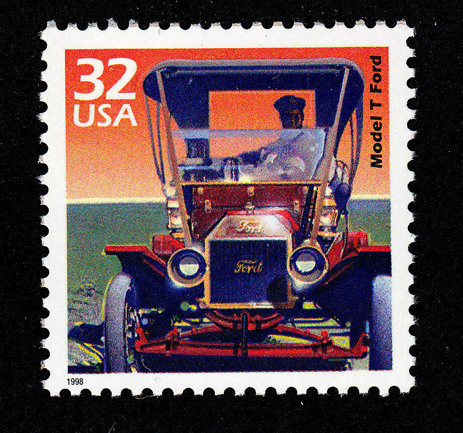 1998 Celebrate the 1900s Model T Ford Single 33c Postage Stamp, Scott3182a, MNH,OG