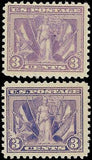VEGAS - 1919 Victory - Scott 537 & 537c MNH, OG - 537c Has Light Corner Crease