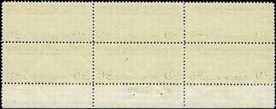 c1926 - #C9 20c Mail Planes Plate # Block of 6 - MNH, OG -Solid -Nice Centering