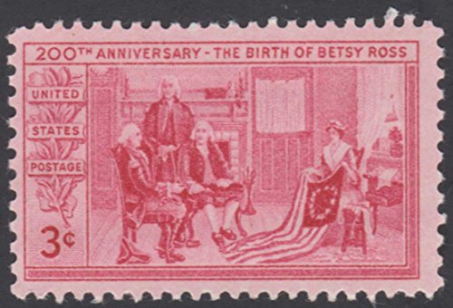 1952 Betsy Ross Single 3c Postage Stamp -Scott 1004 - MNH,OG