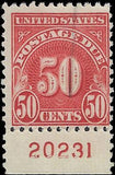 VEGAS - 1930 Postage Due 50c - Scott J76 - Used With Plate Number - P11 - FN1065