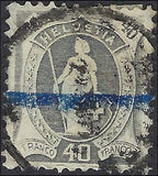 VEGAS - 1906 Switzerland - Scott 122, 40c - Used - Cat= $77.50 11.5x12 - WM183
