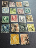 VEGAS - 1917-19 Washington & Franklin Heads Short Set Scott 498-518