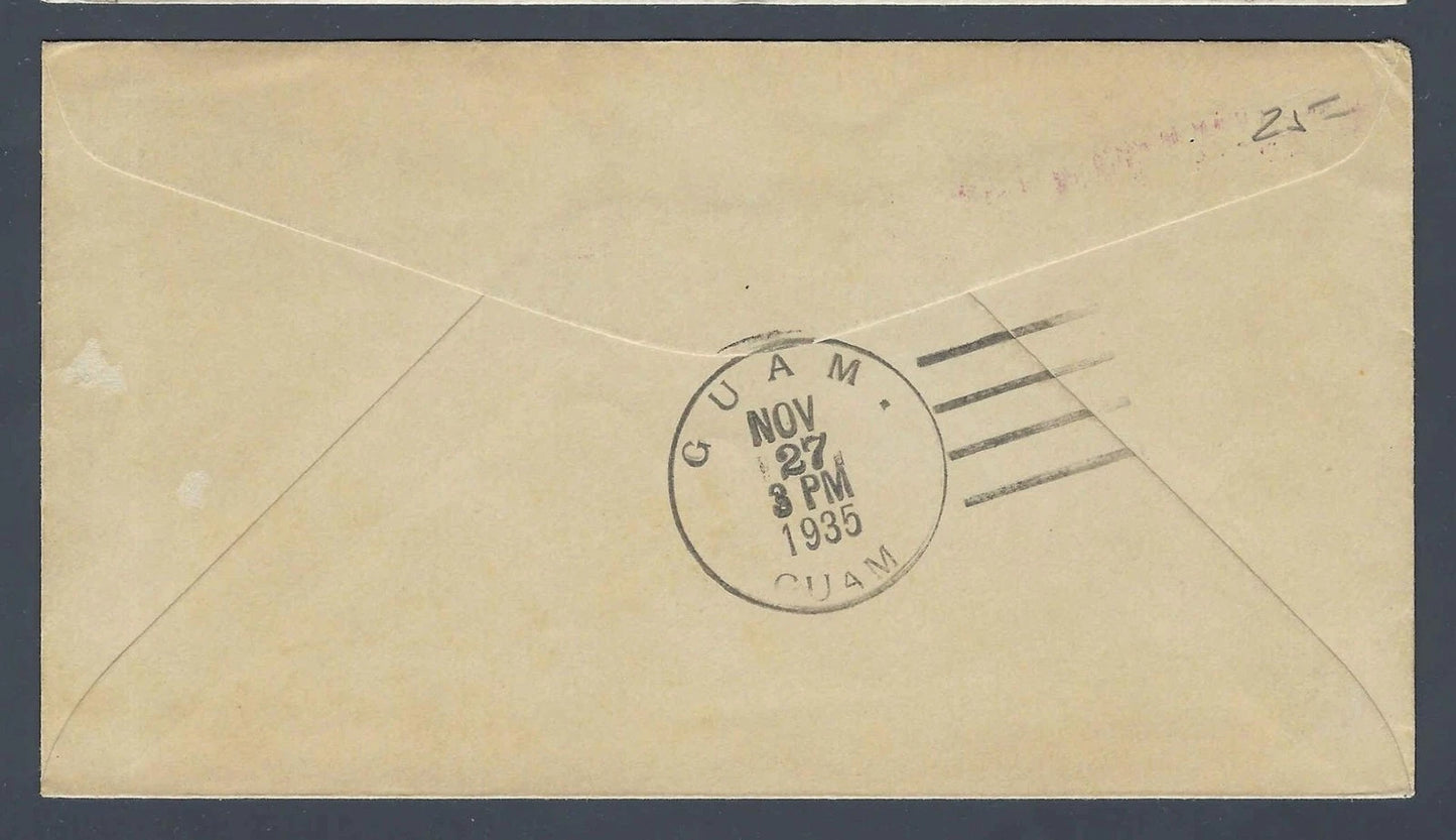 1935 FAM Route 14 Inaugural Flight Cover San Francisco to Guam C20 Pair
