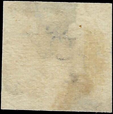 VEGAS - 1858 Two Sicilies Naples Italy 1g Stamp - Scott 2 - Used - Pale Lake