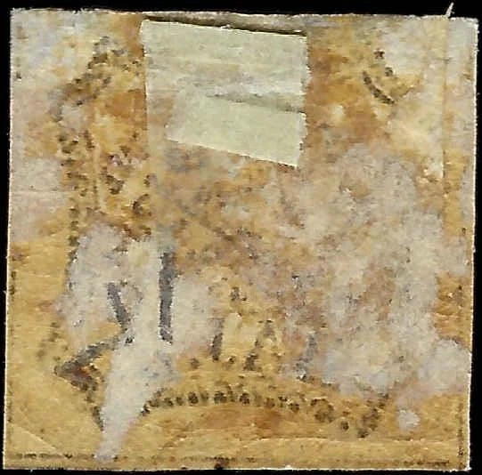 1852 Roman States, Italy 8b - Scott 8 - MH, Disturbed Backing - Appears Genuine