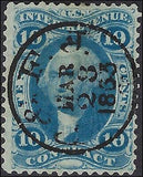 VEGAS - 1862-71 Revenue - Scott R34c - C&FJ(?) Date Cancel - Nice Centering!