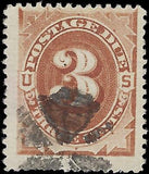 VEGAS - 1879 Postage Due 3c - Scott J3 - Wide Margins!