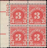VEGAS - 1931 Postage Due 3c - Scott J82 Dry - Plate Block MNH, Undisturbed OG (#3)