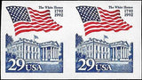 VEGAS - 1992 White House Flag Imperf Pair - Scott 2609A MNH, Undisturbed Gum