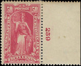 VEGAS - 1895 50c Newspaper Stamp with Plate Number! - Scott PR119 - MH, OG