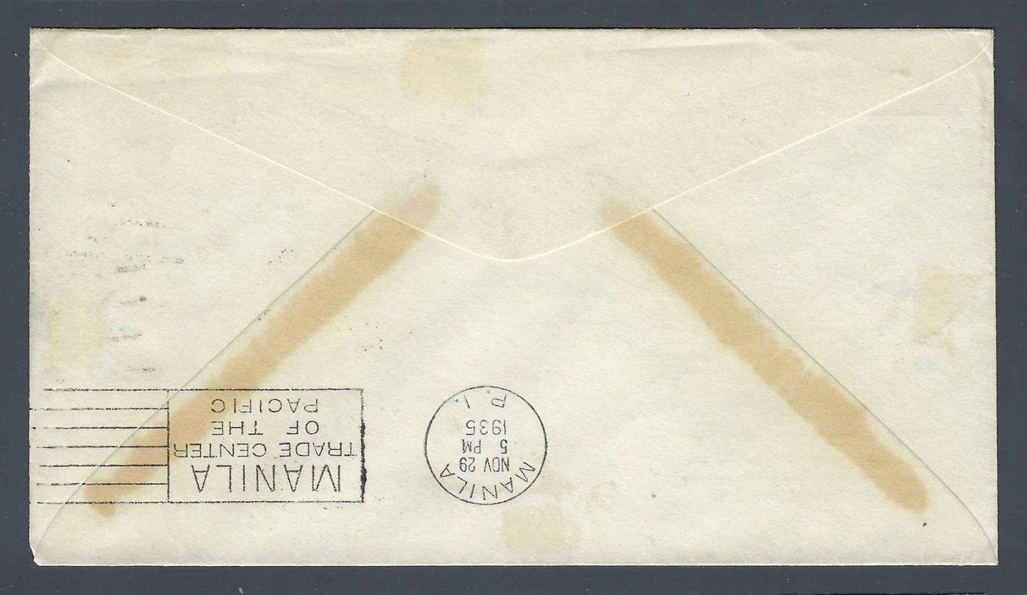 1935 FAM Route 14 Inaugural Flight Cover San Francisco to Manila C20 Strip 3