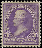 VEGAS - 1895 Jackson 3c - Scott 268 - Mint, Partial Gum - Corner Perf Crease -XF+