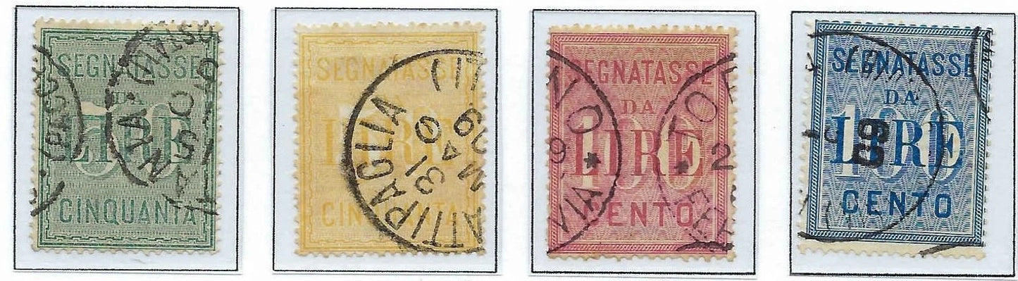 1884-1903 Italy Postage Due Set - Scott J21-J24 -All Canceled -Nice! -Cat= $210!