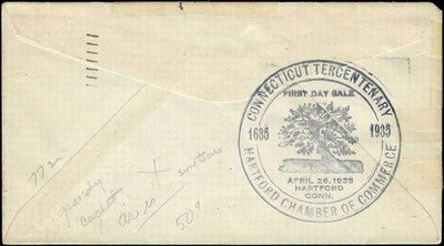 c1935 - #772 Connecticut Grandy Cachet First Day Cover
