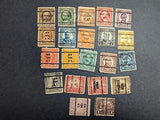 VEGAS - 1922-25 Scott 551,552,554-571 Used Precanceled Near Set
