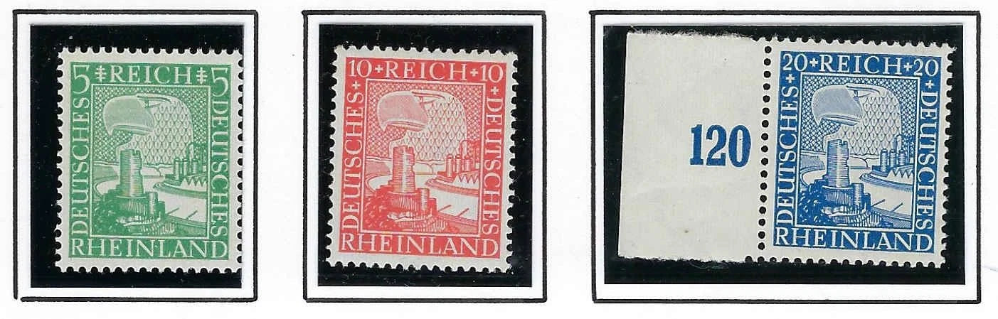 1925 Germany Set - Sc# 347-349 - MNH, Undisturbed OG - All Post Office Fresh!