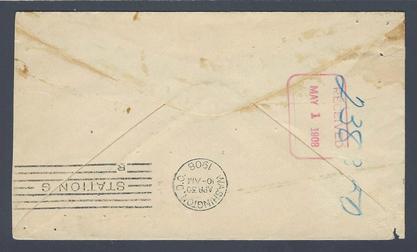 1908 Dominican Republic Cover Macoris Dredging Wharf Co to Washington DC USA