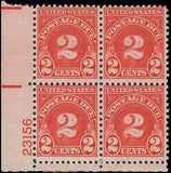 VEGAS - 1931 Postage Due 2c - Scott J81a Wet - Plate Block - MNH, Undisturbed OG