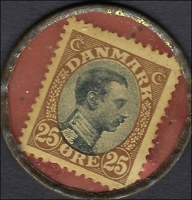 c1920 Denmark Cremo Tobak Stamp Coin - Good Condition!