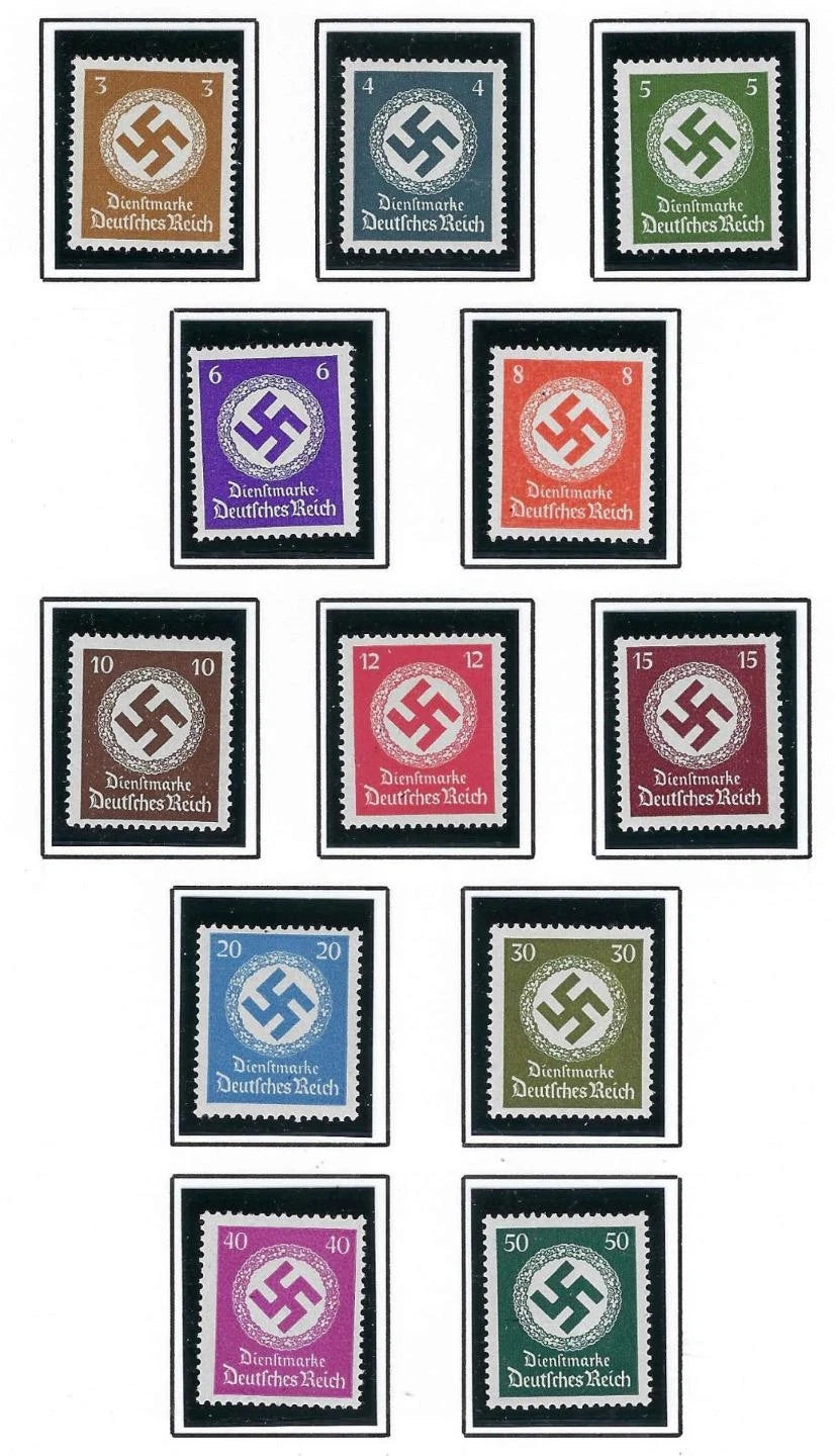 1942 Germany - Sc# O92-O103 - MNH, All Undisturbed OG - Post Office Fresh!