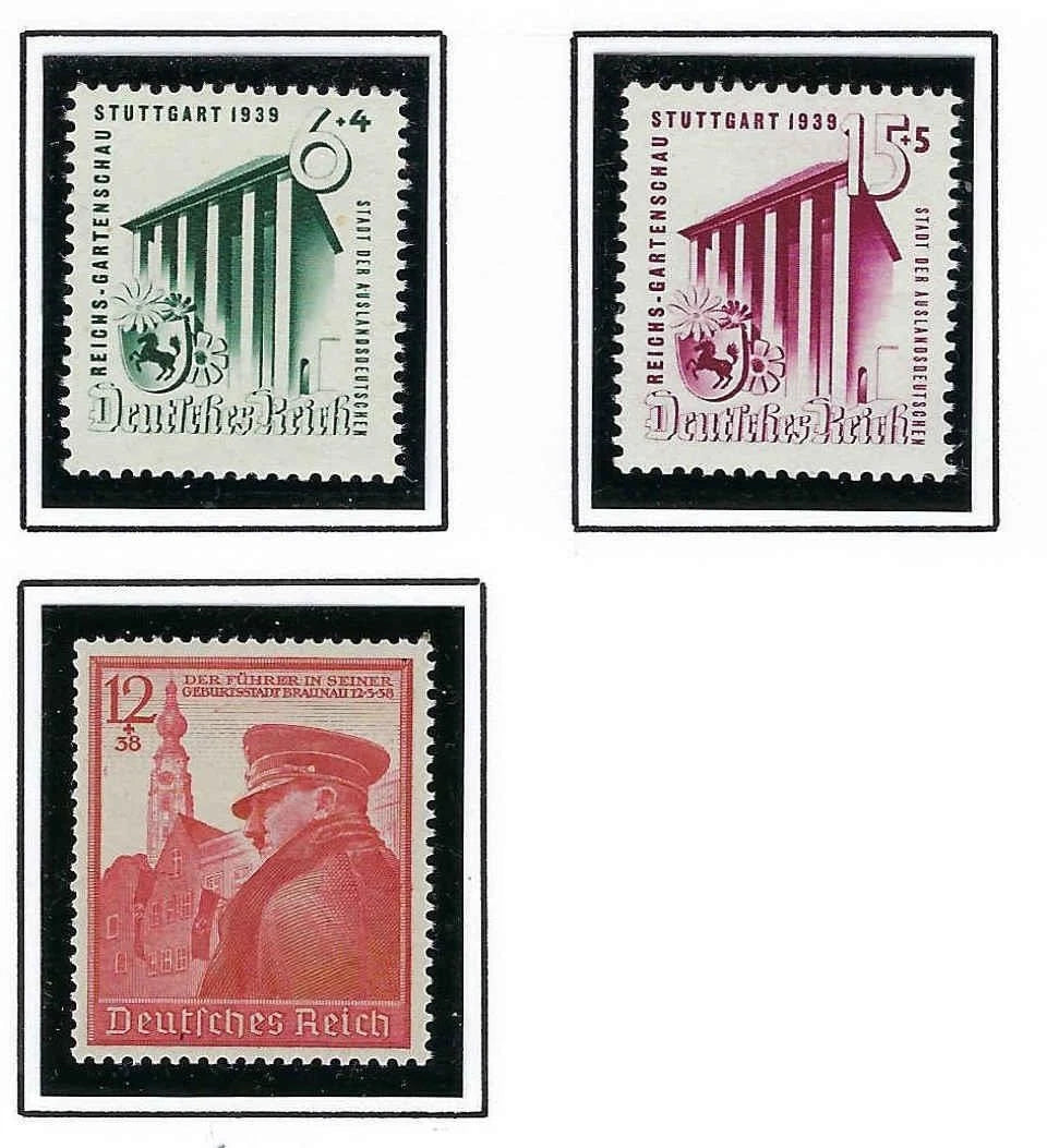 1939 Germany Set - Sc# B137-B139 - MNH, Undisturbed OG - All Post Office Fresh!