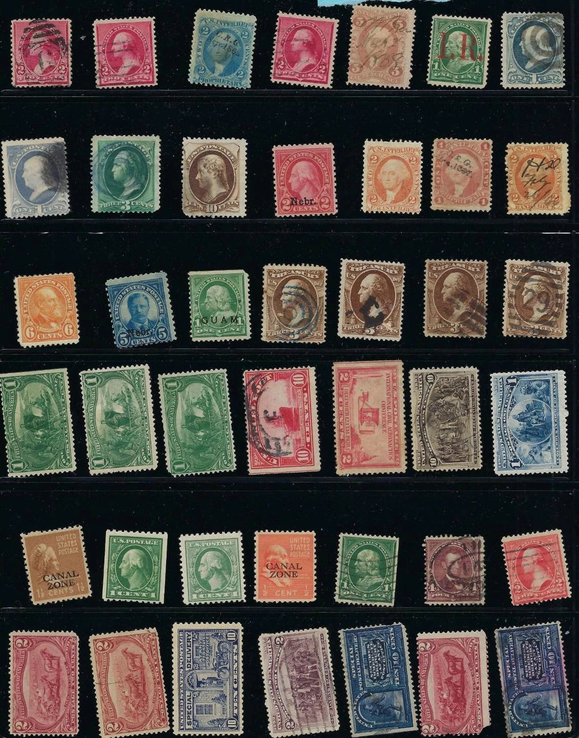 Mix of Older USA Stamps - Unidentified - Some Flaws - Some Better