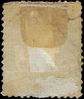 VEGAS - 1868 Canada Queen Victoria- 6c - Scott 27 - Tear Upper Left - Short Perfs