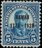 VEGAS - 1928 USA Hawaii - Roosevelt - Scott 648 - MNH, OG - Tiny Gum Dist Spots