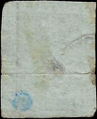 VEGAS - 1851-52 Tuscany Italy 9 Crazie Stamp - Scott 8 - Horiz Crease - Cat= $300