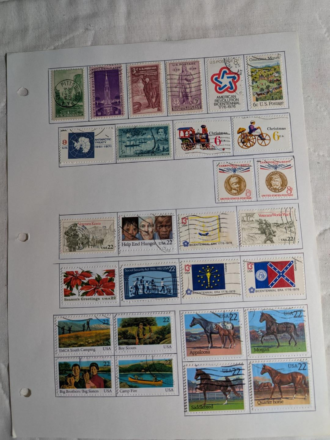 Nice Mix of USA 1930's to More Modern Stamps - Used - See ~31 Photos in Desc