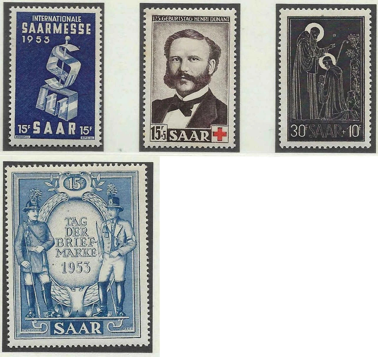 1953 Saar - Scott 246-247,B95,B99 - MNH, Undisturbed OG - Post Office Fresh!