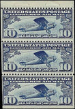 VEGAS - 1927 USA Airmail Booklet Pane - Scott C10a - Mint, No Gum