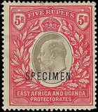 VEGAS - 1903 East Africa 5r - Scott 13 Specimen - MH. OG - Verified WM1
