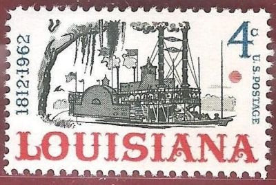 1962 Louisiana Statehood Sesquicentennial Scott Single 4c Postage Stamp - Scott1197 - MNH,OG