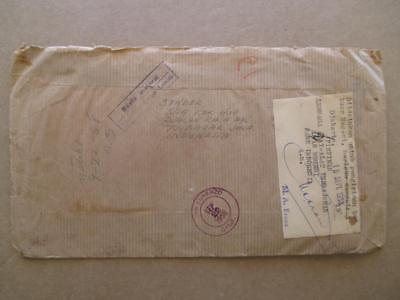 1958 Indonesia To USA Registered Airmail Cover - See Both Sides (XX99)