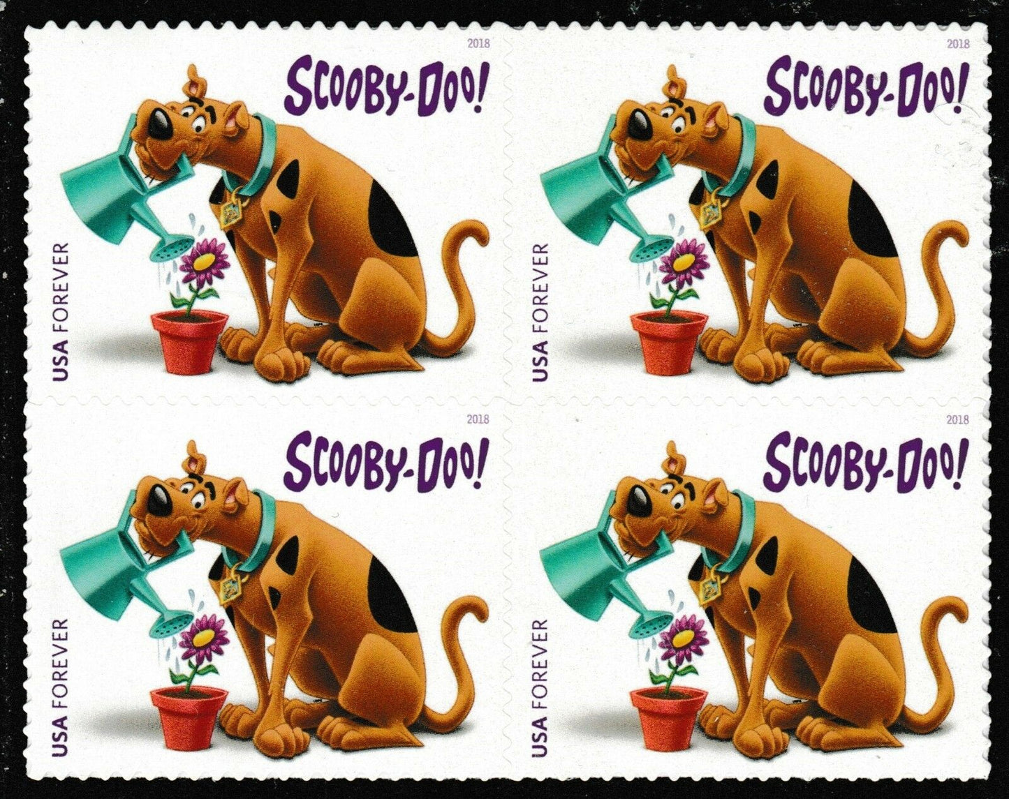 2018 Scooby-Doo Block Of 4 "Forever" Postage Stamps - MNH, OG - Scott 5299