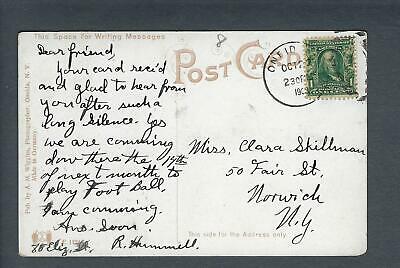 VEGAS - Posted 1909 Oneida, NY "The Golf Club House" Postcard - FE434
