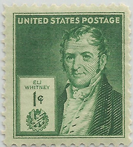 1940 Eli Whitney Single 1c Postage Stamp - Scott 889 - MNH, OG