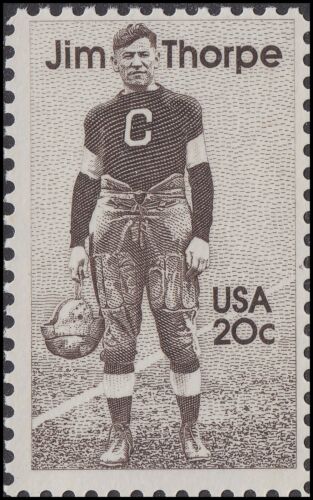 1984 Jim Thorpe Football & Track Single 20c Postage Stamp - Scott 2089 - MNH, OG - CQ66e
