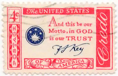 1960 Francis Scott Key Credo Single 4c Postage Stamp - Scott 1142 - MNH,OG
