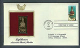 VEGAS - 1990 Lighthouse, American Shoals, FL - Gold Repl. Stamp Scott 2473- FE415