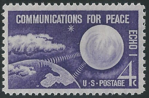 1960 Communications For Peace - Echo 1 Single 4c Postage Stamp - Scott -1173 - MNH, OG - CX667a