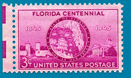 1945 Florida Statehood Centennial Single 3c Postage Stamp - Scott927 - MNH,OG