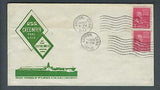 VEGAS - 1945 Submarine USS Greenfish Keel Laid Double Cancel Spader Cover -FK116