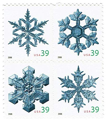 Snowflakes Block of 4 39c Postage Stamps - So# 4101-4104 MNH,OG