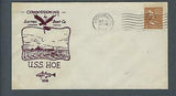 VEGAS - 1942 Submarine USS Hoe Commission Cover - Groton - FJ133