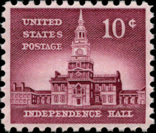 1954-68 Independence Hall Plate Block Of 4 10c Postage Stamps - Scott 1044 - MNH, OG - CX506a-5
