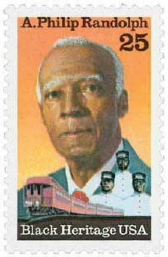 1989 A. Philip Randolph Single 25c Postage Stamp - Scott 2402 - MNH - CW392c